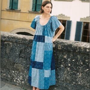 NWT Christy Dawn The Ambre Dress - Indigo Blues - Size Medium - Organic Cotton